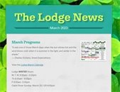 Image of the front page of the March Lodge News 2023