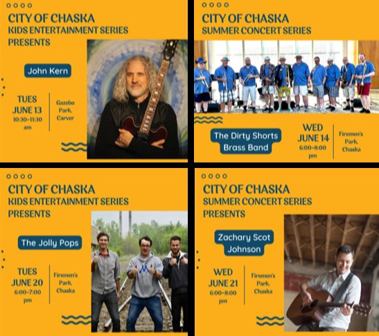 Chaska June Concerts- Starting on June 13