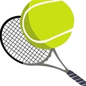 tennis racquet and ball