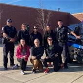 Picture of staff and police officers