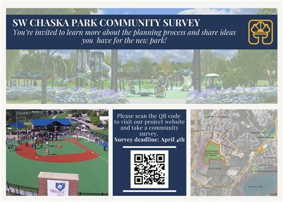 SW Chaska Park Community Survey- Please take the survey by April 4, 2025