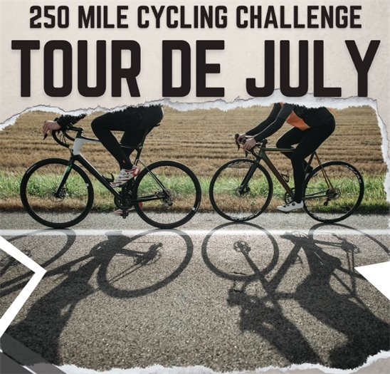 250 Mile Cycling Challenge- Tour De July