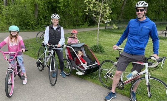 Family biking