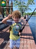 Spring- Summer 2022 Activity Guide Cover- boy fishing