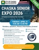 Chaska Senior Expo is Tuesday, April 21 from 9am-12pm.  