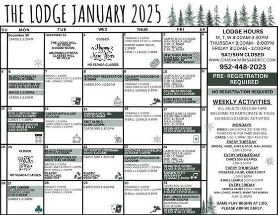 Image of January Loge 2025 Calendar