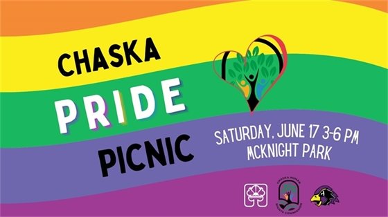 Chaska Pride Picnic, Saturday, June 17, 3-6pm at McKnight Park