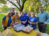 Chaska Lions Club helps grill and serve at the Picnic on September 10.