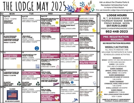 Image of May Lodge 2025 Calendar