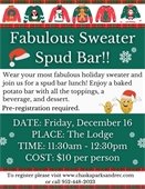 Fabulous Sweater Spud Bar on December 16