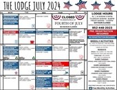 Image of The Lodge July Calendar