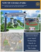 SW Chaska Park Focus Group for AOAs is March 26 at 9:30am.