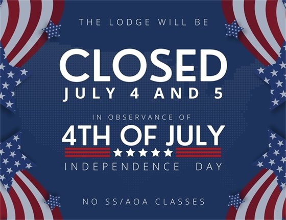 The Lodge closed July 4 & 5