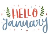 Graphic of "Hello January"