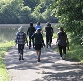 A group walking at a Walk in the Park event.