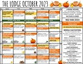 Image of 2023 October Lodge Calendar