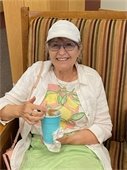 Picture of A lady at The Lodge enjoying a rootbeer float.