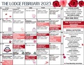An image of the February Lodge 2023 Calendar