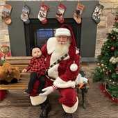 Santa holding a baby