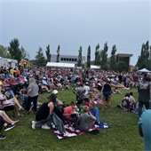 Crowd of people at Fire and Ice event