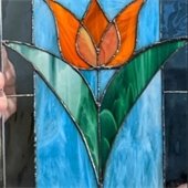 Picture of stained glass flower