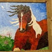Picture of mosaic horse
