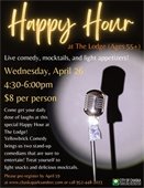 Happy Hour - Comedy at The Lodge on April 26 at 4:30pm for $8 per person