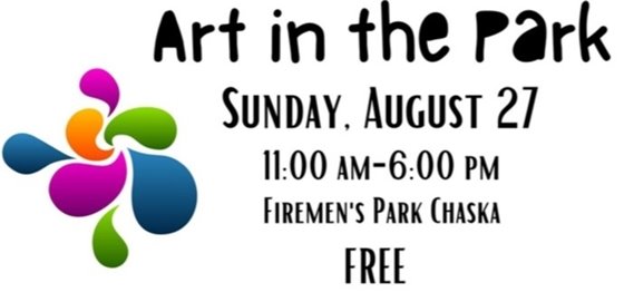Art in the Park, Sunday, August 27, 11:00AM-6:00PM, Chaska Firemen's Park