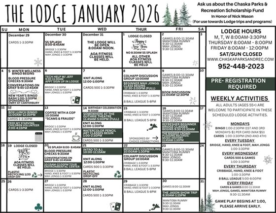 Image of January Loge 2026 Calendar