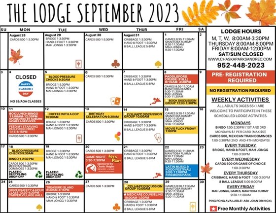 Image of September Lodge 2023 Calendar
