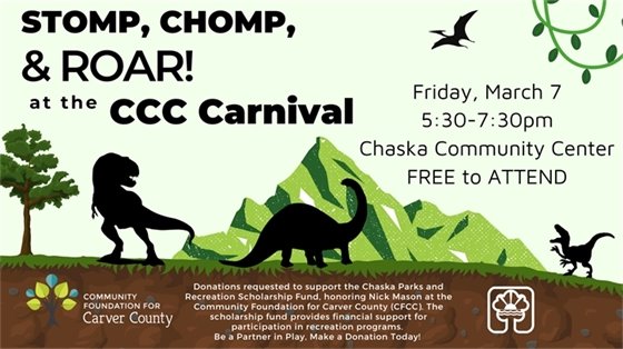 Chaska Community Center Carnival, Friday, March 7, 7:15-8:30pm, FREE
