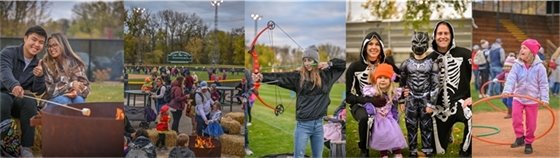People having fun at Trail of Fun Halloween and hayride event