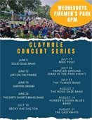 Clayhole Concert Series Wednesdays, 6-8pm at Chaska Firemen's Park