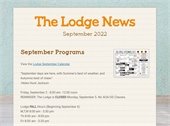 Image of September Lodge Newsletter