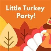 Image of a turkey and fall leaves