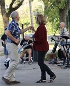 Dancing couple at the recent AOA-Senior Picnic.