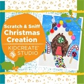 Scratch and Sniff Christmas Creation with KidCreate Art Studio