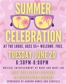 Lodge Summer Celebration on Tuesday, June 20, 6:30-8:00pm, FREE