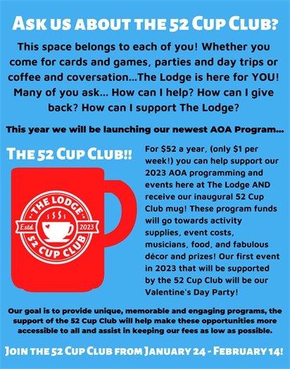 Image of the 52 Cup Club Flyer