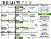 April Lodge Calendar