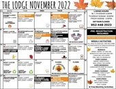 Image of November Lodge Calendar 2022