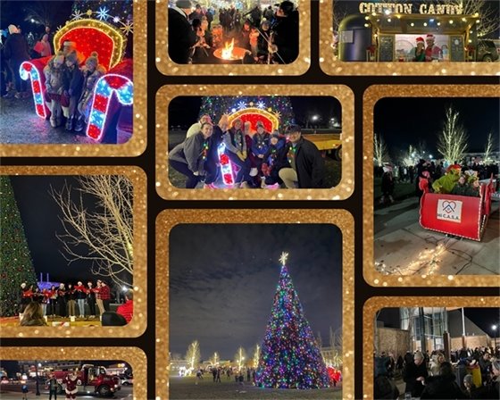 Pictures of people enjoying the Chaska Tree Lighting event