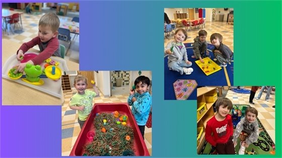 preschool kids playing in the classroom