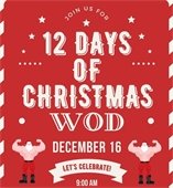 12 Days of Christmas Workout on Saturday, December 16 at 9:00am at the Chaska Community Center