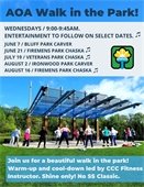 Image of the Walk in the Park - Dates of June 7 and June 21.