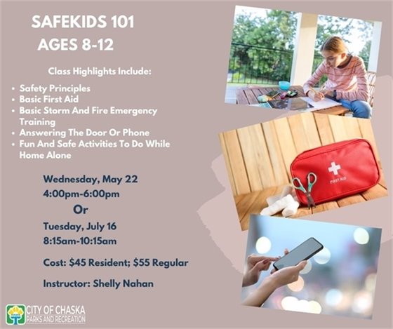 Safe Kids 101 Class- Wednesday, May 22, 4:00-6:00pm or Tuesday, July 16, 8:15-10:15am